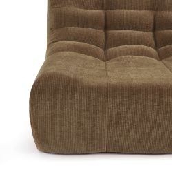 Chauffeuse JANIS modulable 1 place velours marron