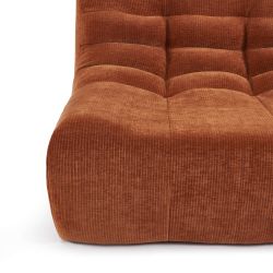 Chauffeuse JANIS modulable 1 place velours terracotta