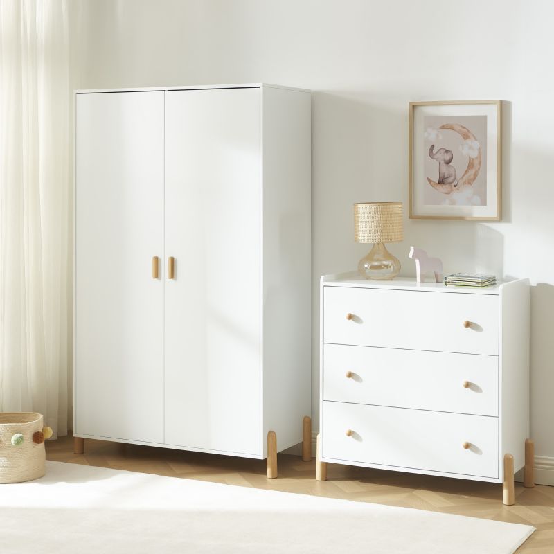 Armoire enfant ILIO blanc 2 portes