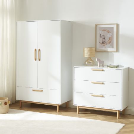 Armoire enfant ROME blanc 2 portes