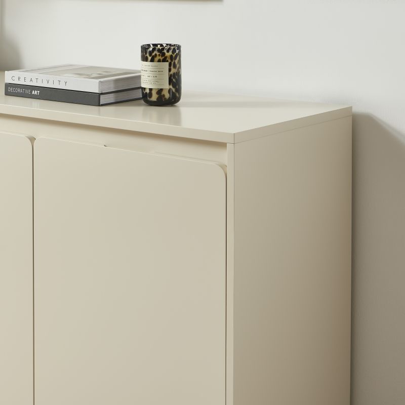 Buffet AKKA 3 portes beige 140 cm
