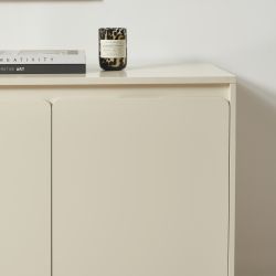 Buffet AKKA 3 portes beige 140 cm