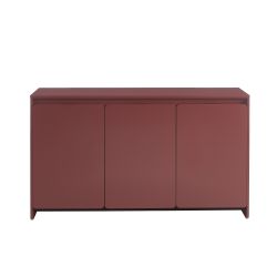Buffet AKKA 3 portes bordeaux 140 cm