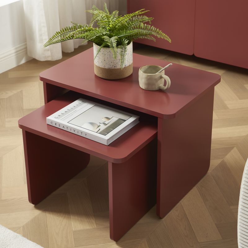 Tables basses gigognes AKKA bordeaux