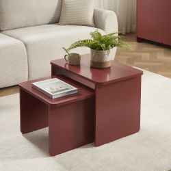 Tables basses gigognes AKKA bordeaux