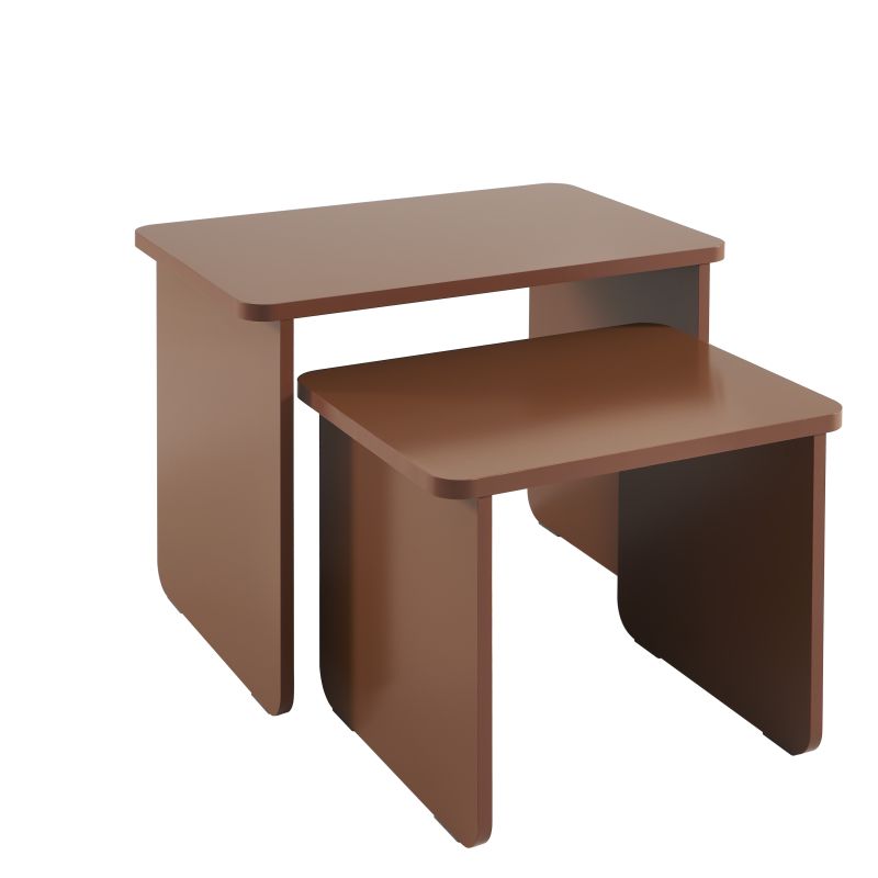 Tables basses gigognes AKKA marron chocolat