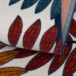 Tapis extérieur OHAA motif feuilles coloré 160x230 cm