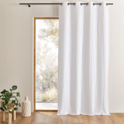 Rideau VISTA gaze de coton blanc 130x240cm
