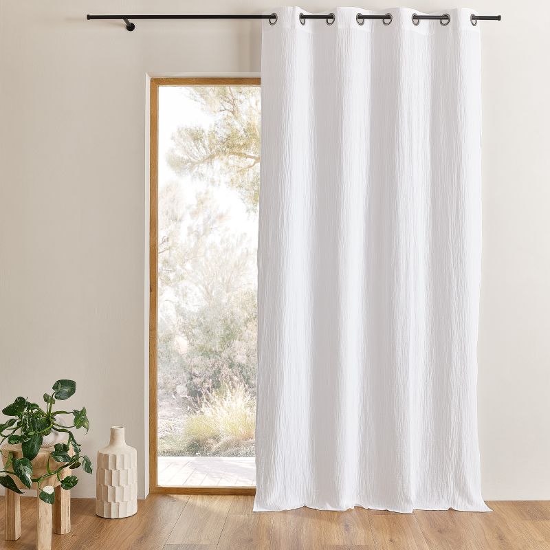 Rideau VISTA gaze de coton blanc 130x240cm