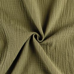 Rideau VISTA gaze de coton vert olive 130x240cm