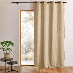 Rideau VISTA gaze de coton sable 130x240cm