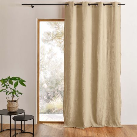 Rideau VISTA gaze de coton sable 130x240cm