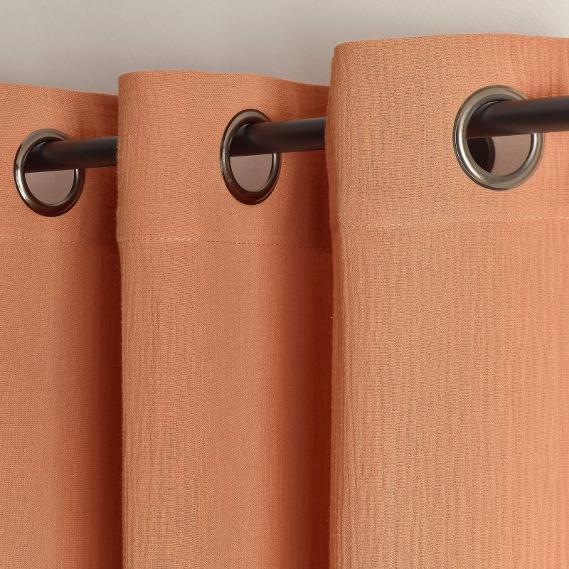 Rideau VISTA gaze de coton terracotta 130x240cm