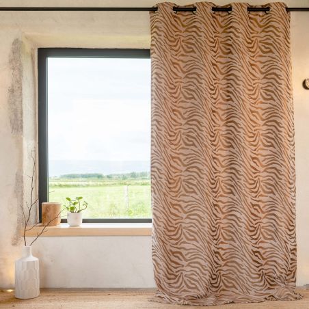 Rideau OSHA effet animal ocre 140x260cm