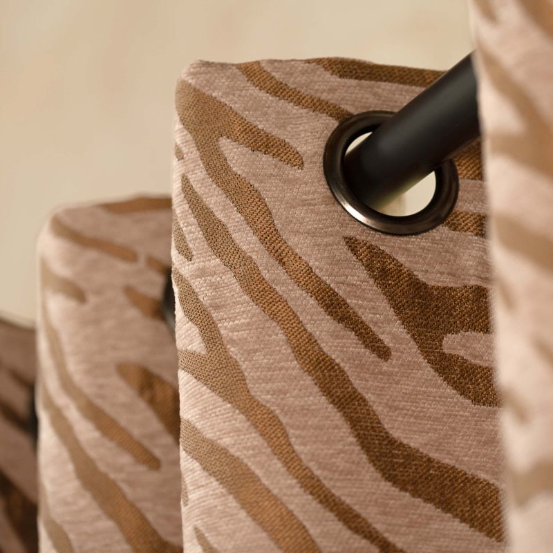 Rideau OSHA effet animal ocre 140x260cm