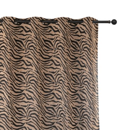 Rideau OSHA effet animal noir 140x260cm