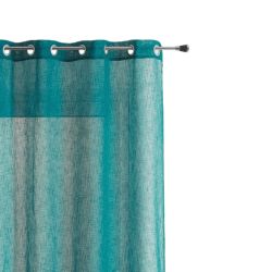 Voilage CIGAL polyester bleu paon 140x240cm