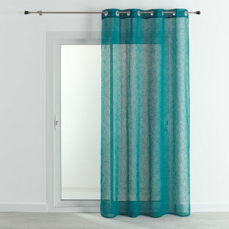 Voilage CIGAL polyester bleu paon 140x240cm