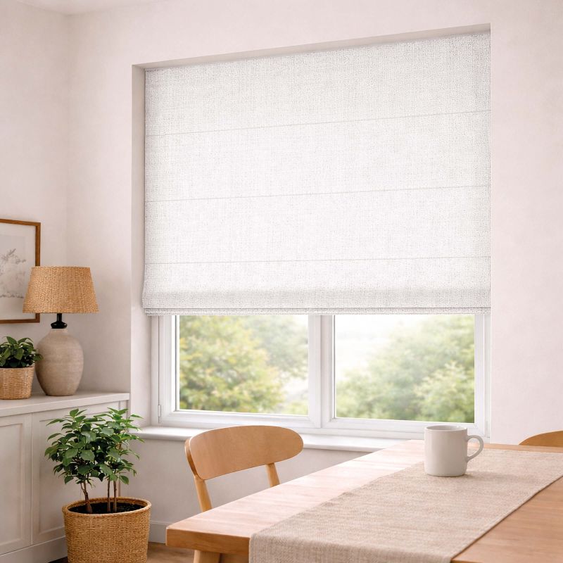 Store bateau MAKI polyester blanc 100x220cm