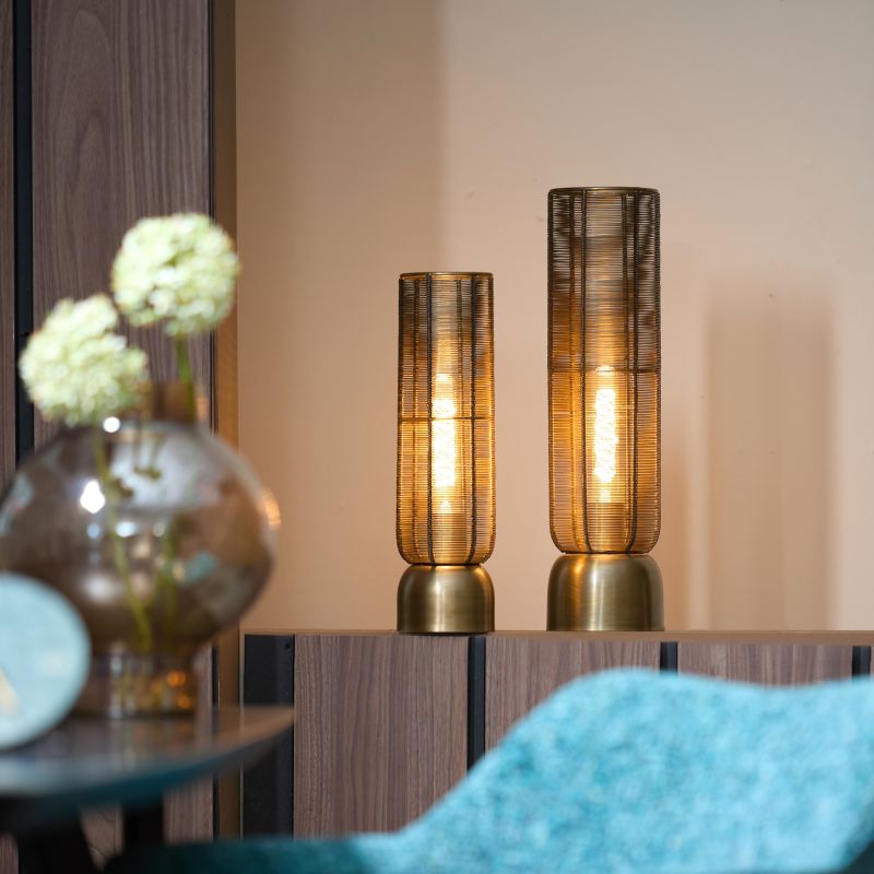 Lampe de table JEFE doré Ø11x39,5 cm