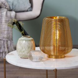 Lampe de table JEFE doré Ø22x26 cm