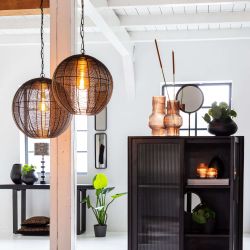 Suspension JEFE noir mat Ø50x54 cm