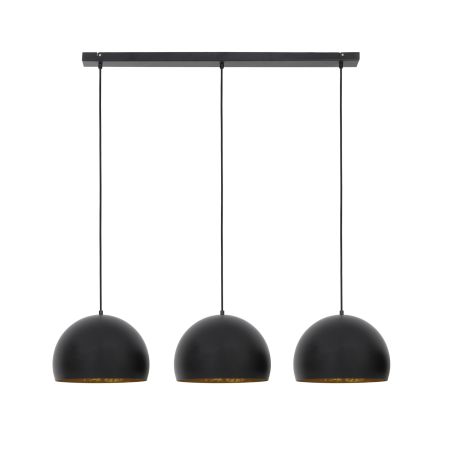 Suspension 3 lumières LAJI noir mat Ø33x25x120 cm