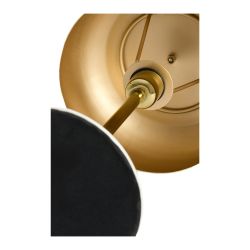 Lampe de table WILL brun foncé brillant et doré Ø22x34 cm