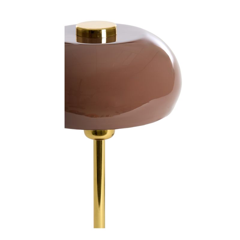 Lampe de table WILL brun foncé brillant et doré Ø22x34 cm