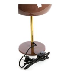 Lampe de table WILL brun foncé brillant et doré Ø22x34 cm