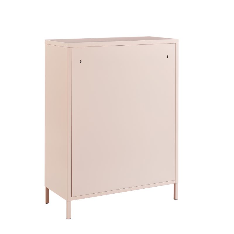 Buffet PANTONE métal rose blush 2 portes 75cm