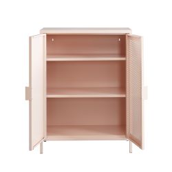 Buffet PANTONE métal rose blush 2 portes 75cm