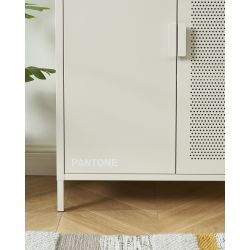 Buffet PANTONE métal beige sable 2 portes 75cm