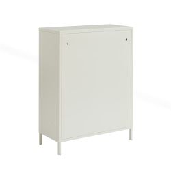 Buffet PANTONE métal beige sable 2 portes 75cm