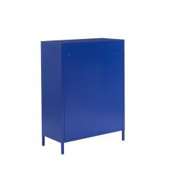Buffet PANTONE métal bleu électrique 2 portes 75cm
