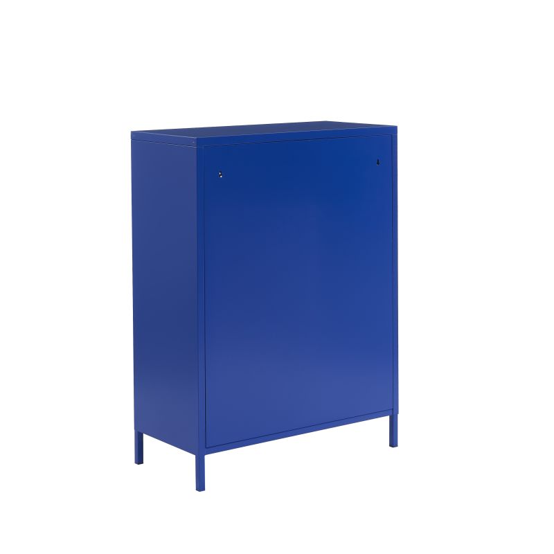 Buffet PANTONE métal bleu électrique 2 portes 75cm