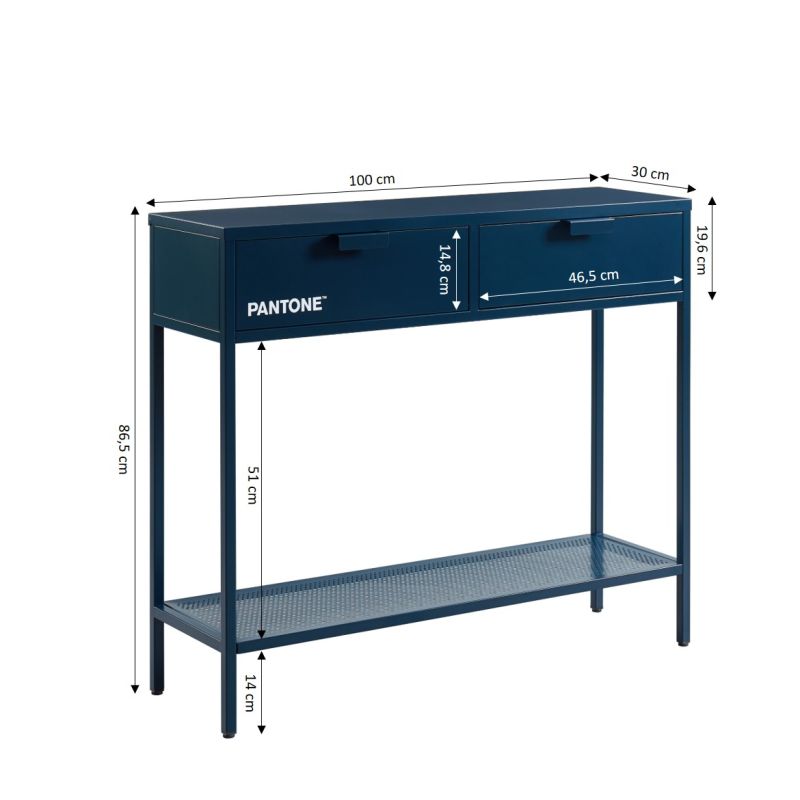 Console PANTONEmétal bleu nuit100cm