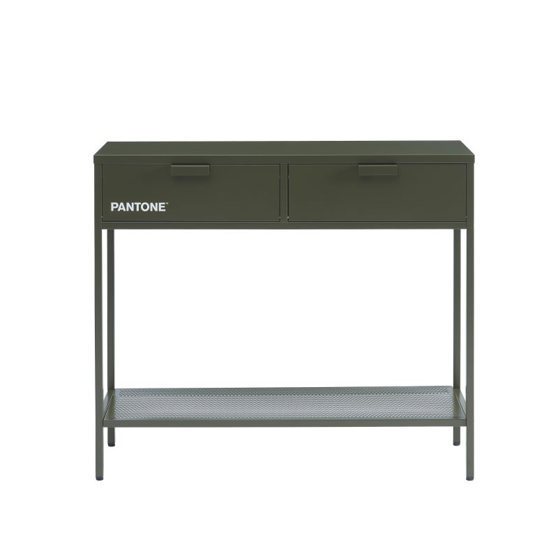 Console PANTONEmétal vert olive foncé 100cm