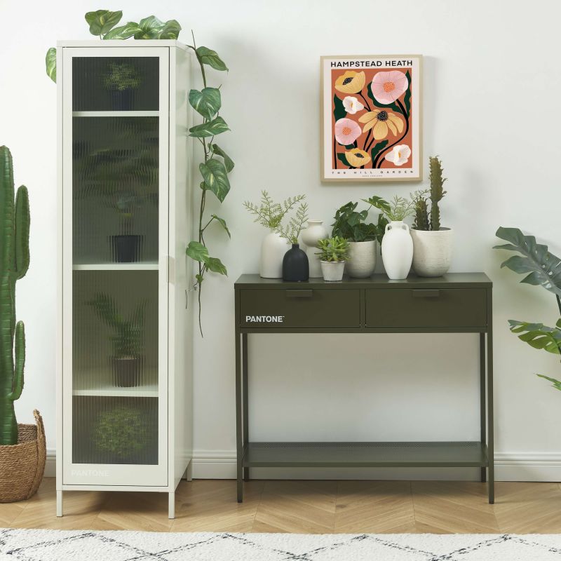 Console PANTONEmétal vert olive foncé 100cm