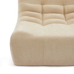 Chauffeuse JANIS modulable 1 place velours beige