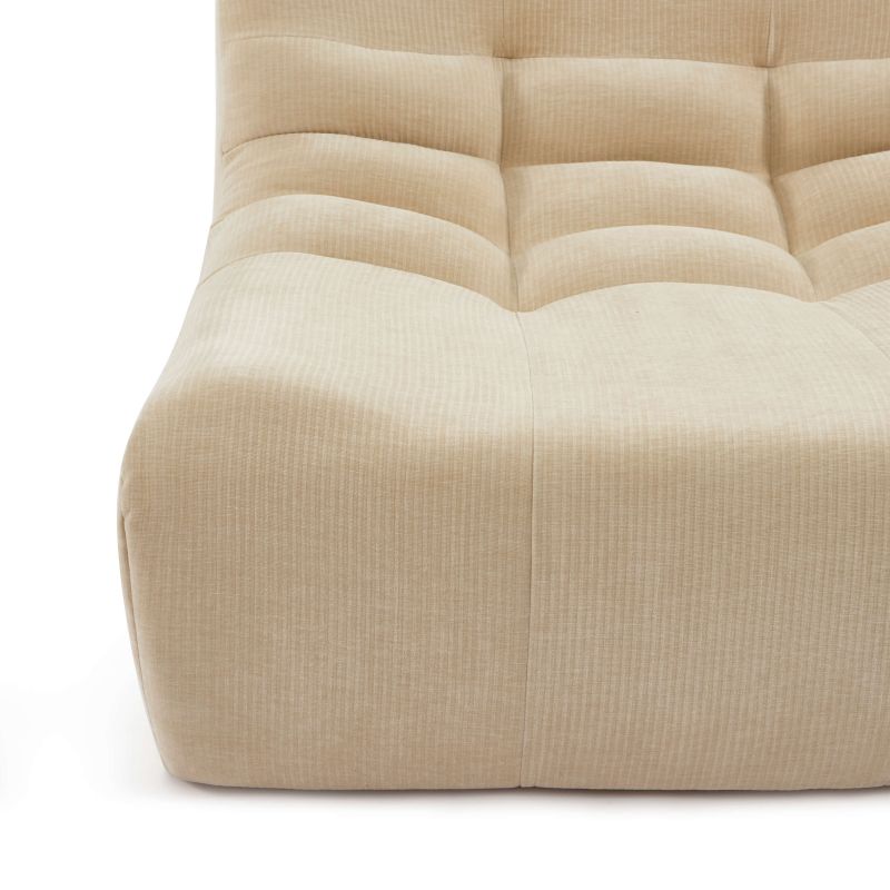 Chauffeuse JANIS modulable 1 place velours beige