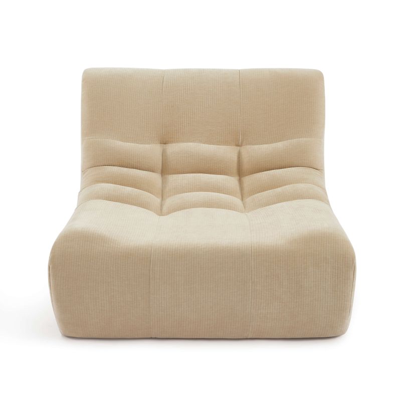 Chauffeuse JANIS modulable 1 place velours beige