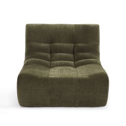 Chauffeuse JANIS modulable 1 place velours vert