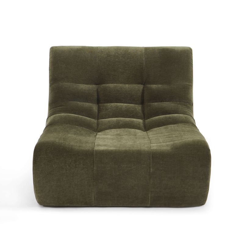 Chauffeuse JANIS modulable 1 place velours vert