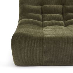 Chauffeuse JANIS modulable 1 place velours vert