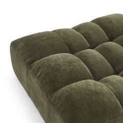 Pouf JANIS modulable 1 place velours vert