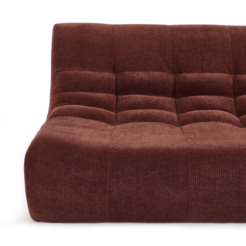 Banquette JANIS modulable 2 places velours bordeaux