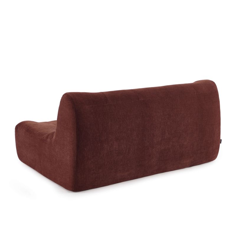 Banquette JANIS modulable 2 places velours bordeaux