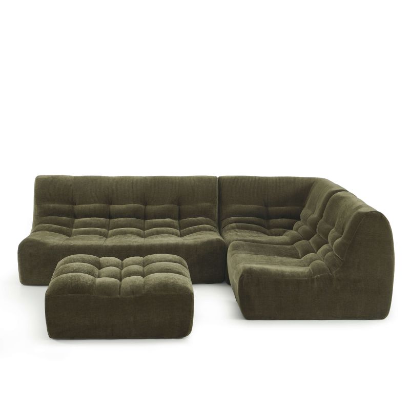 Banquette JANIS modulable 2 places velours vert