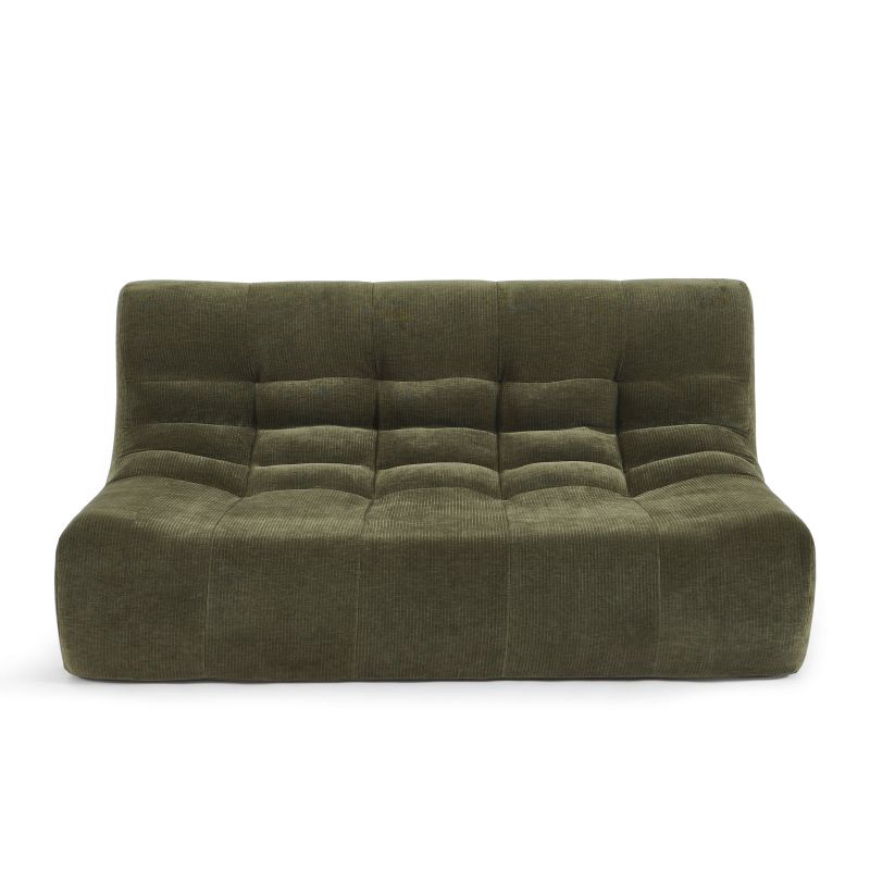 Banquette JANIS modulable 2 places velours vert